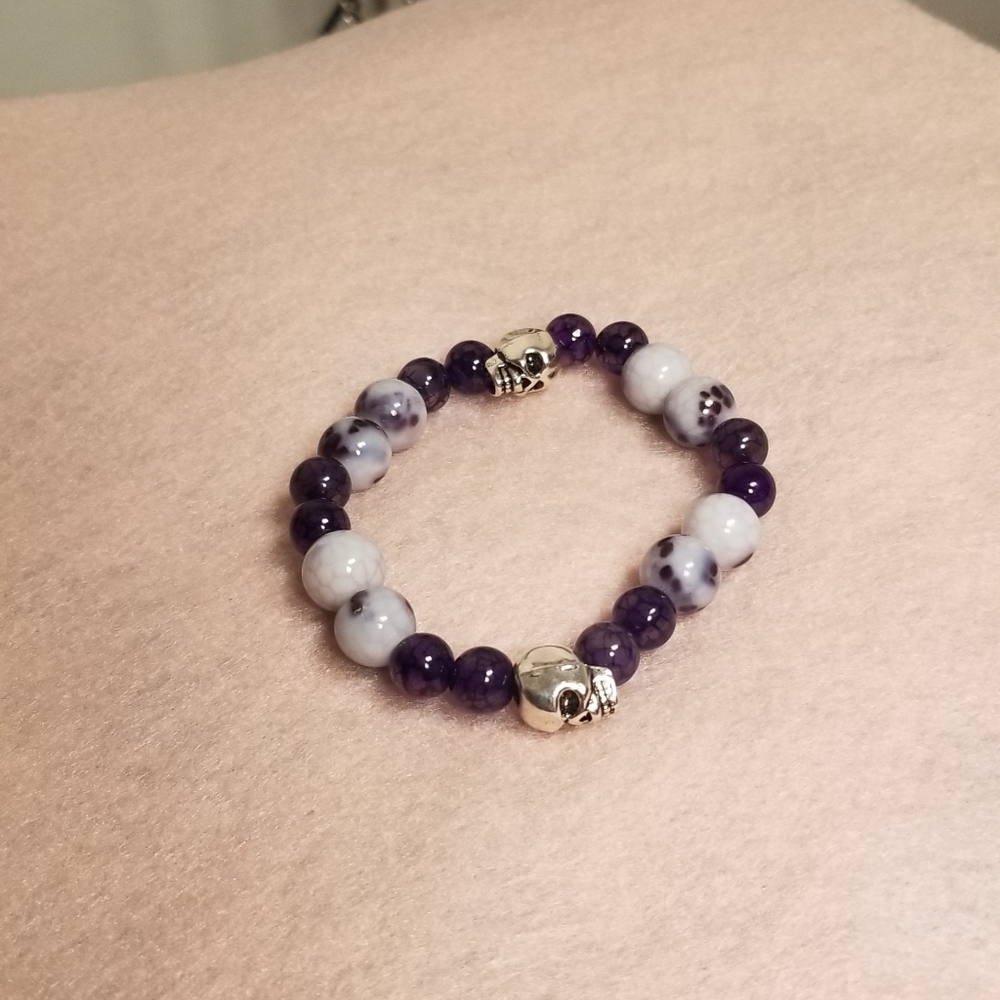 🎉🎉 HP!! 💜 Pink and purple stretch bracelet set - Picture 4 of 5